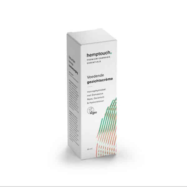A box of Hemptouch nurturing face cream with CBD (50 ml/50 mg) on a white background.