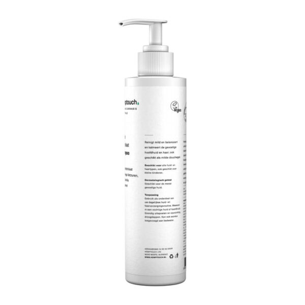A Hemptouch gentle shampoo & shower gel (250 ml) with a white cap on a white background.