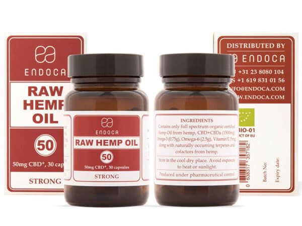 Endoca CBD Capsules 15% (30 pcs) raw hemp oil 50mg.
