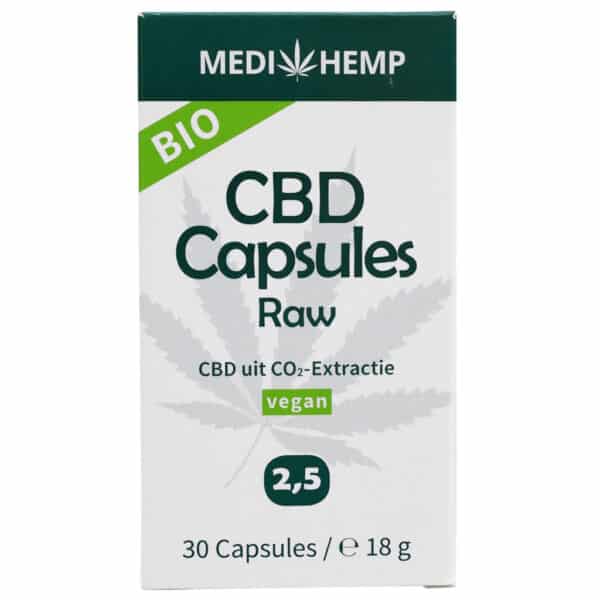 Medihemp CBD Capsules 2,5% (12,5mg) 30 capsules.