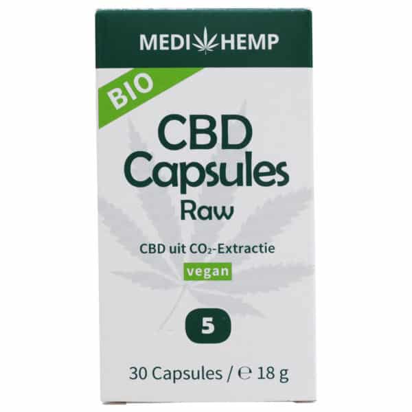Medihemp CBD Capsules 5% (25mg) 30 capsules.